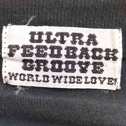 ワールドワイドラブ WORLD WIDE LOVE 90S ULTRA FEEDBACK GROOVEプリント Tシャツ バンT 裾&袖シングル メンズ
